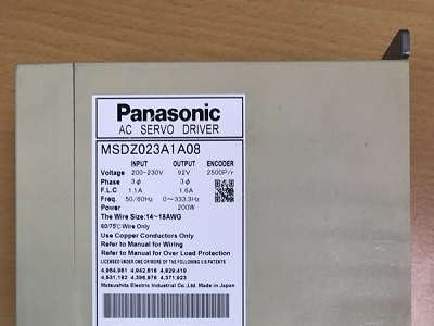 PANASONIC AC SERVO DRIVER (MSDZ023A1A08)