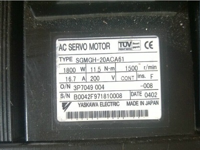 YASKAWA AC SERVO MOTOR (SGMGH-20ACA61)